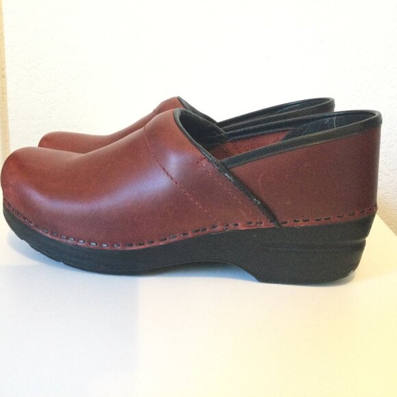 Dansko Brick Red Clogs - Picture 2 of 8